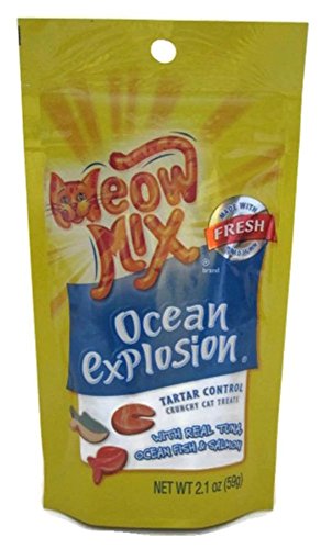 Meow Mix Ocean Explosion Cat Treats 2.1 Oz. (Pack of 8)