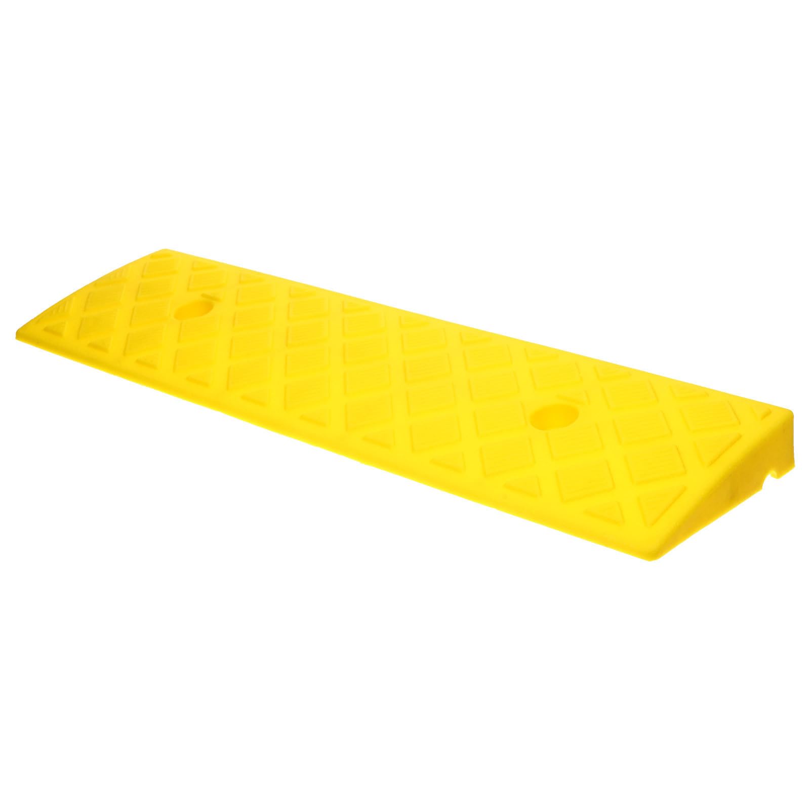 Rampe de trottoir en caoutchouc jaune Didiseaon pour seuils de porte et allées - Lot de 2