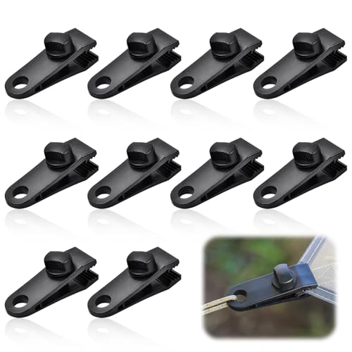 Planenspanner Tarp Clips Zeltplanen Trägerklemme Kunststoff Planenbefestigung Zeltklammern Einstellbar Planenclips für Camping Planen Sonnensegel Garden Markisen Zelte Vordächer