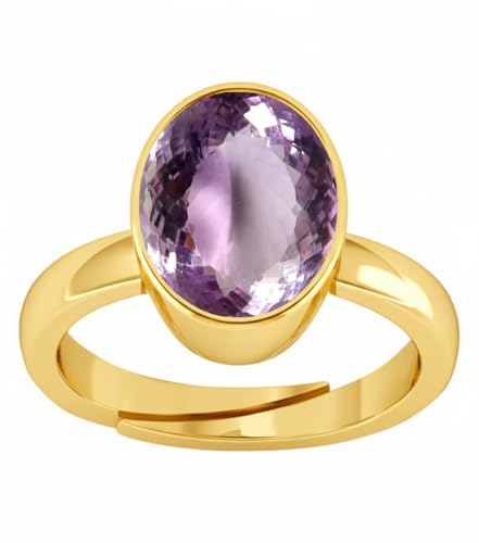 10.00-10.50 Ratti Created Amethysth Katela Ring Panchdhatu Adjust...