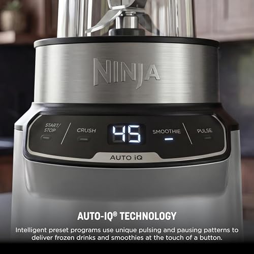 Ninja | Blender | Nutri Pro | Single Serve | For Smoothies, Salsa, Shakes and Frozen Drinks | Includes 2 Smoothie Cups & Lids | Crushes Ice, Fruit & Veggies |Silver | BN401 - Image 5