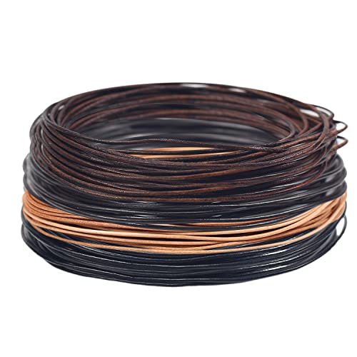 RUBY Unos 20m x 1mm Cuerda Cuero para Manualidades,Cordón de Cuero Genuino,Cordon Cuero para Colgante época,Cordones Redondos para Bisuteria DIY,Cordon Cuero de Vaca,Tiras de Cuero(4 colores-1mm) Cover