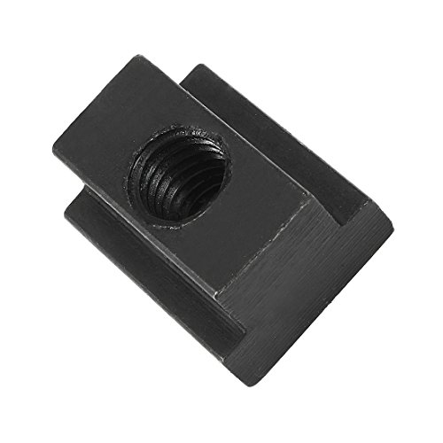 Aexit 2pcs Steel Quality Parts T-Slot Nut Grade 10.9 Tapped Through M8 Thread 15/64
