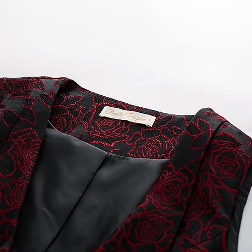 Belle Poque Waistcoat Vest for Women Jacquard Suit Vest Steampunk Gothic Medieval Style2