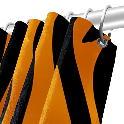 Rideau de douche tigre 183 cm anti-projections avec crochets de fixation