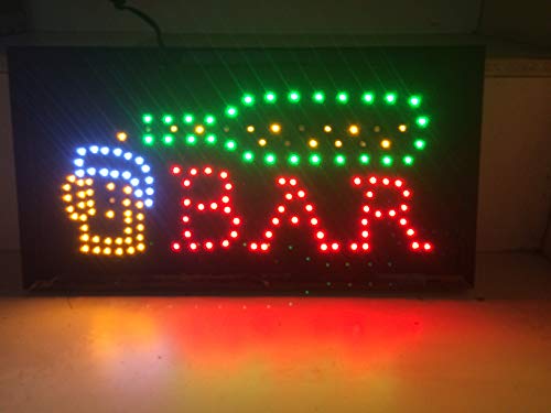 Debado LED Bar Sign - Open Bar Led Neon Motion Light Sign. On/Off with Chain