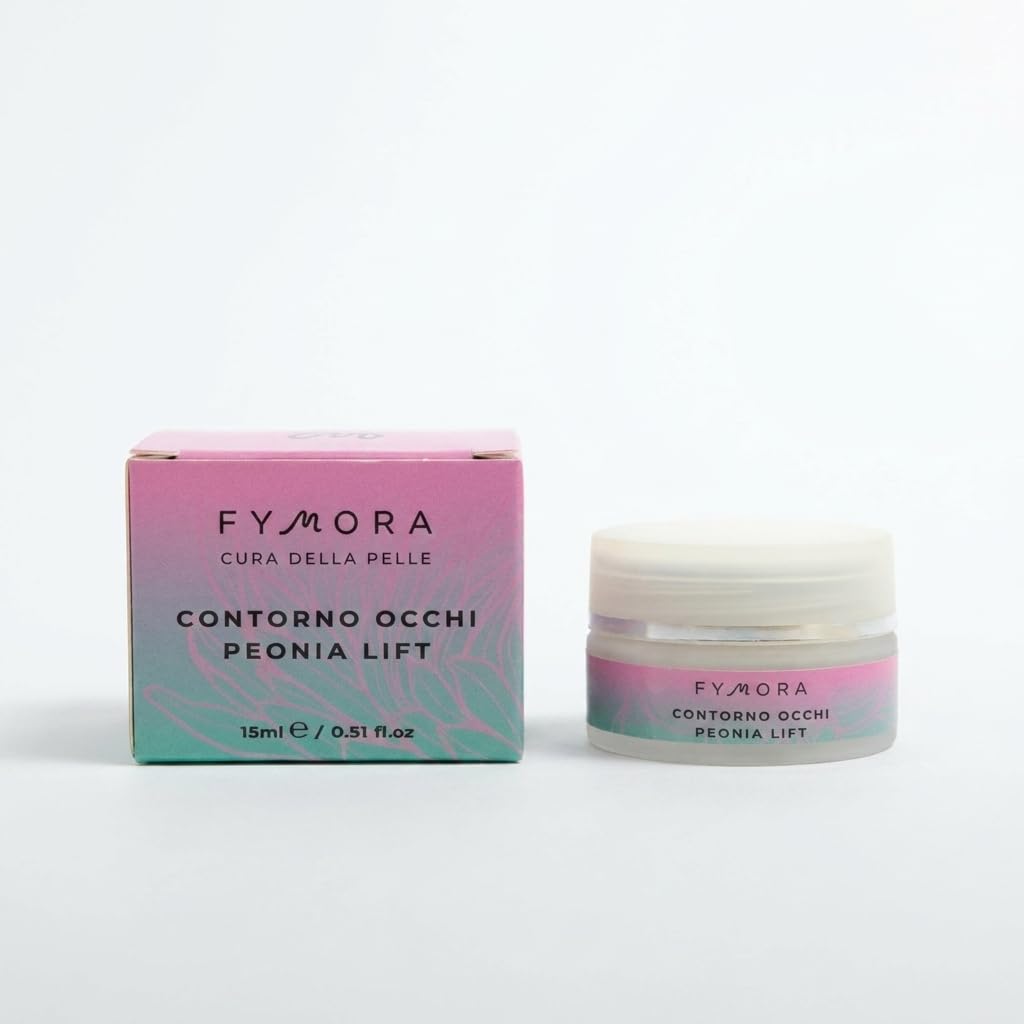 Fymora Peonia Lift Contorno Occhi Antirughe: Crema Idratante con Caffeina e Acido Ialuronico per Borse, Occhiaie e Palpebre Cadenti - Effetto Lifting Illuminante per Pelle Sensibile Uomo e Donna