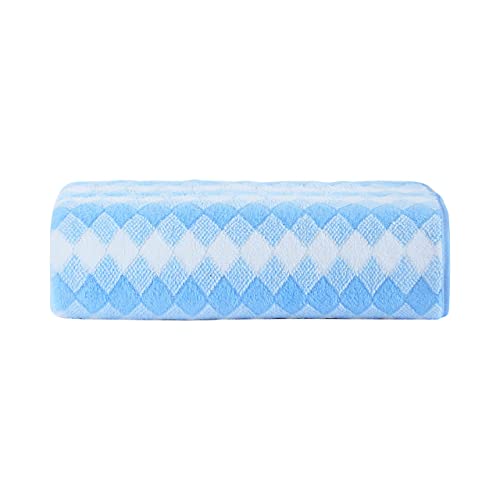 Image of Spread Spain Microfiber Towels for Bath | Coral Large Bath Towel | Extra Soft Plush & High Absorbent |360 GSM | Bath Towel for Men and Women |70x146 cm (Blue)