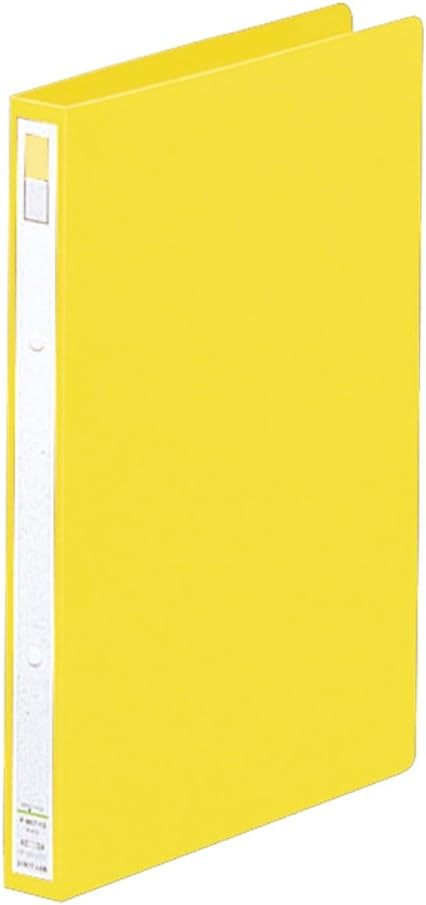 Lihit Lab F862-4_10 Ring File, B5, 2 Holes, Yellow, Pack of 10