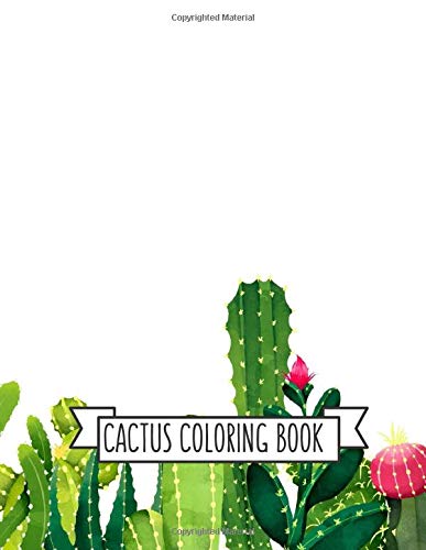 Cactus Coloring Book: Coloring Toy Gifts for Kids or Adults | Cute Easy and Relaxing Realistic Animal Large Print Birthday Gifts