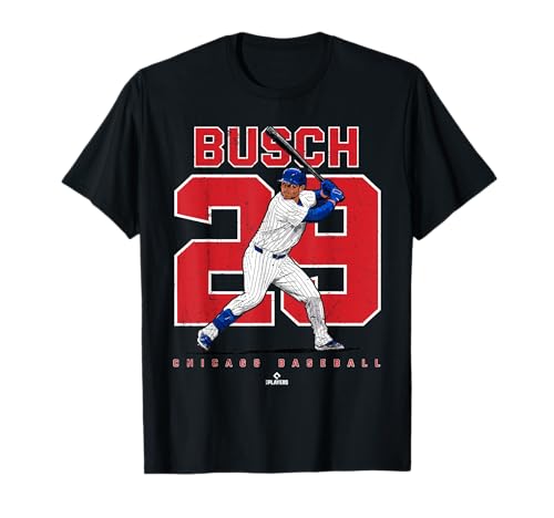 Number & Portrait Michael Busch Chicago MLBPA T-Shirt