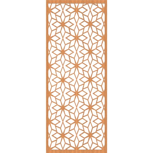 Image of 19 3 /8 inchW x 49 3 /8 inchH x 3 /8 inchT Lake Decorative Fretwork Wood Wall Panels, Cherry