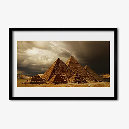 Affiche encadrée 60x40 cm Tulup pour habiller un mur vide avec un cadre en MDF pyramides