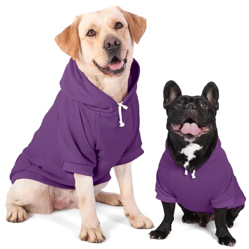 Dogtesl-Dog-Clothes-for-Medium-Large-DogsDog-Hoodie-Sweatshirts-Pullover-with-Leash-Hole-and-PocketsPurple-Dog-Hoodie5XL