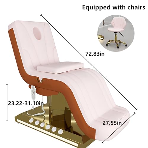 Larnavo Massage Table - Electric Massage Table with Luxury & Warm Design, Facial Beauty Bed Includes Angle and Height Adjustment(with A Exquisite Chair) - Image 2