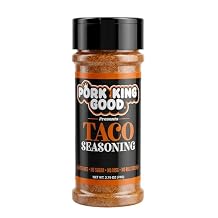 Pork King Good Taco Seasoning for Cooking and Popcorn Seasoning - Keto Friendly, Paleo, No MSG, Gluten Free Taco, Single Shaker