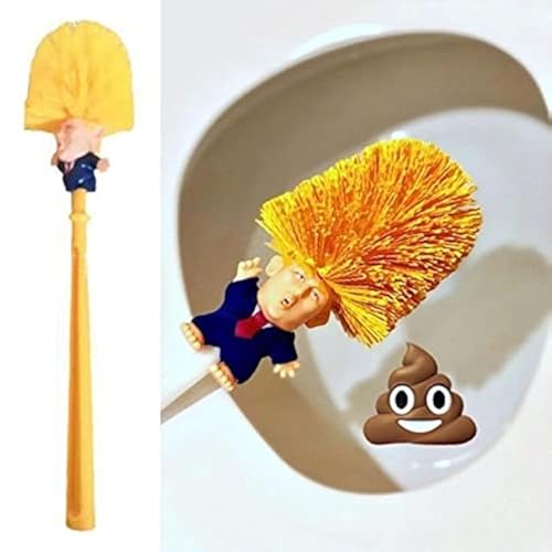 Uadme Donald Trump Novelty Toilet Brush Plastic