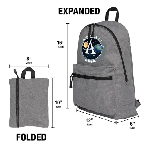 Nasa Apollo Space Program Patch Lightweight Backpack for Work School Daily Use Packable for Travel4