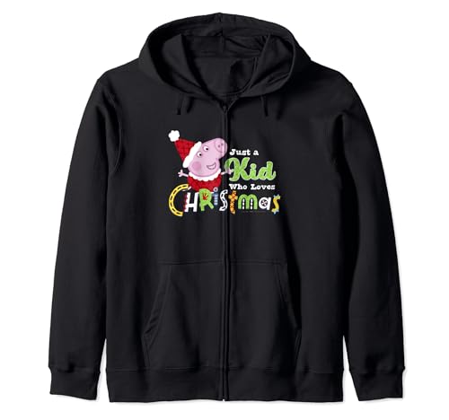 Sweat zippé Peppa Pig de Noël avec capuche pour garçon et fille
