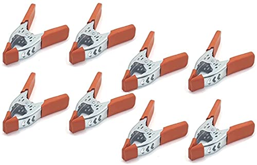 Image of Lot of 8-6 Inch Clamp Large Heavy Duty Spring Metal - 2.5 inch Inch Jaw Opening