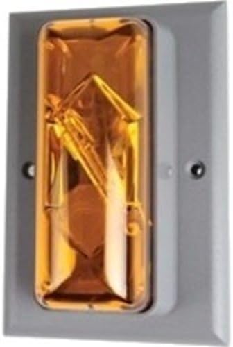 89 Series Indoor Xenon Strobe Light, Amber Lens, Flush Mount, 24V AC/DC, Gray Thermoplastic Housing, 90-Candela, Model 89STRA-AQ