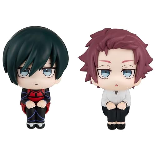 Blue Lock Anime Figure Itoshi Sae/Rin Itoshi/Reo Mikage Action Figure Q Edition Anime Personaggi dei cartoni animati Statua Modello PVC Ornamenti Collezione Desktop Regali (Rin Itoshi+Itoshi Sae)