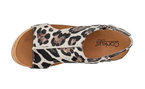 Image of Corkys Footwear Womens Carley Wedges, Featuring Corkys EVA Foam Cushioned Insoles, A 2.5 Inch Heel, Lightweight For All Day Wear, And Hook And Loop Closure
