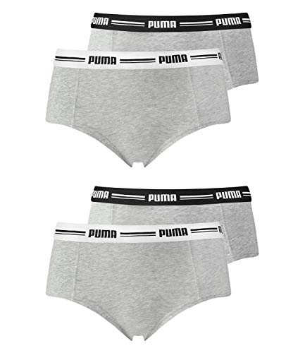 PUMA Iconic Mini Short Women Panty lot de 4 sous-vêtements coton basiques