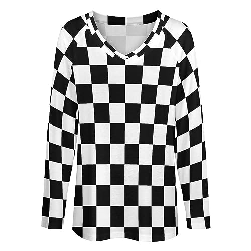 AMRANDOM Women's Golf Polo Shirts V-Neck Long Sleeve Collarless Tennis Running T-Shirts Quick Dry4