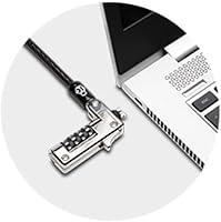 Vista 6 de Kensington NanoSaver Candado combinado para laptop, cable de bloqueo de seguridad de computadora reiniciable para portátiles ultrafinos para HP