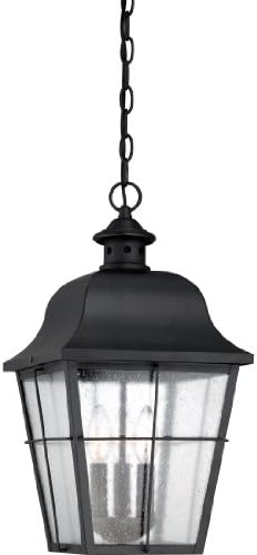 Quoizel Millhouse 3-Light Mystic Black Outdoor Hanging Lantern