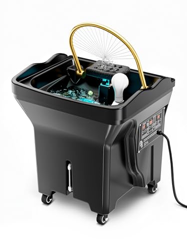 Dual-Control System Water Circulation Head Spa Equipment, Japanese Head Spa with 60L Large Water Tank & Light Therapy & Water Circulation, Head Care One-Stop Solution