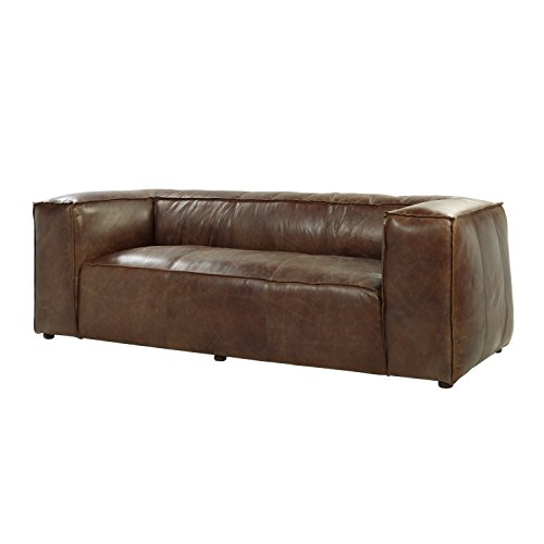 Image of ACME Brancaster Sofa - - Retro Brown Top Grain Leather