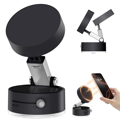 BENTOBEN Soporte Móvil Coche Magnetica [Ultra Potente Ventosa] Soporte Magnetico Movil Plegable Rotación, Iman Coche Movil para iPhone 16 15 14 13 12 y Samsung Galaxy y Otros Smartphones