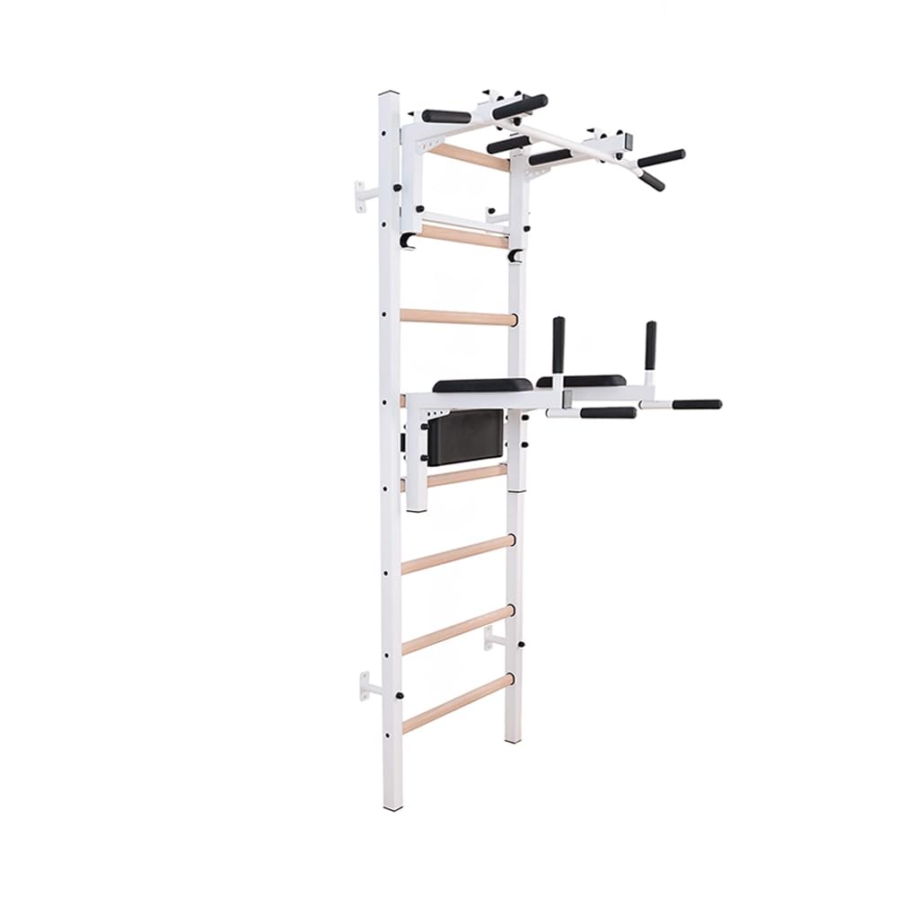 232W Multifunctional Wallbars Stall Bars with Convertible Multigrip Pull Up Bar That can Also be Used as a