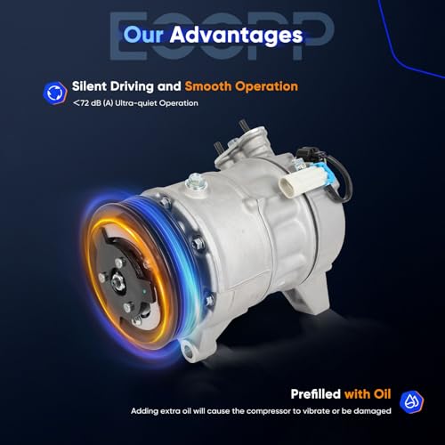Image of ECCPP AC Compressor for Buick LaCrosse 3.6L for Cadillac SRX 3.0L 2010-2011 | for Saab 9-4X 3.0L 2011 for Buick Allure 3.0L 2010 Fast Cooling AC Compressor with Clutch