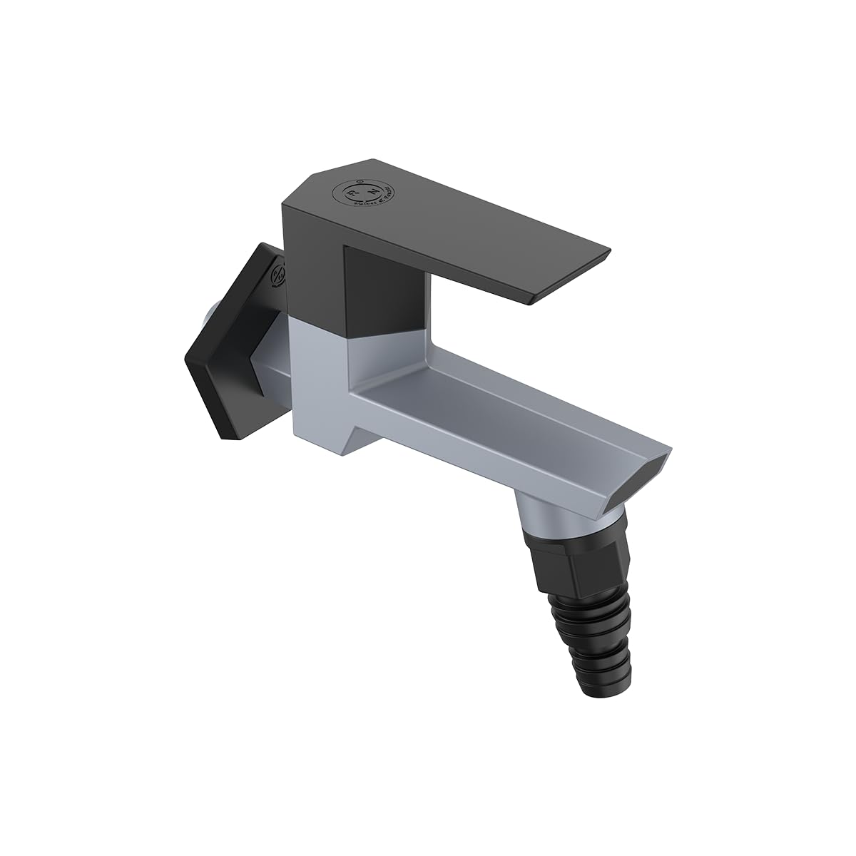 RN Nozzle Bib Cock with Flange for Kitchen, Bathroom, Wash Basin, and Outdoor Use Superior Plastic Taps (PTMT) RNG2009B08_Metallic Grey Black Dual | 15mm(1/2") Cartridge | 5 Year Warranty-image-48