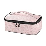 GuoChe Lonchera térmica impermeable para hombre, diseño de olas rosadas, hielera