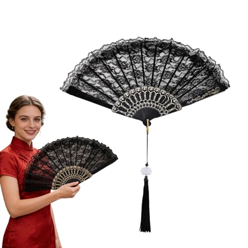 EUYKQNOI 1 Piezas Abanico de Mano Plegable, Años 20 Abanico de Plumas de Marabú, Vintage de los Años 20 Abanico Plegable de Plumas, Decorativo Ventiladores de Mano por Carnaval Boda Fiesta Regalo