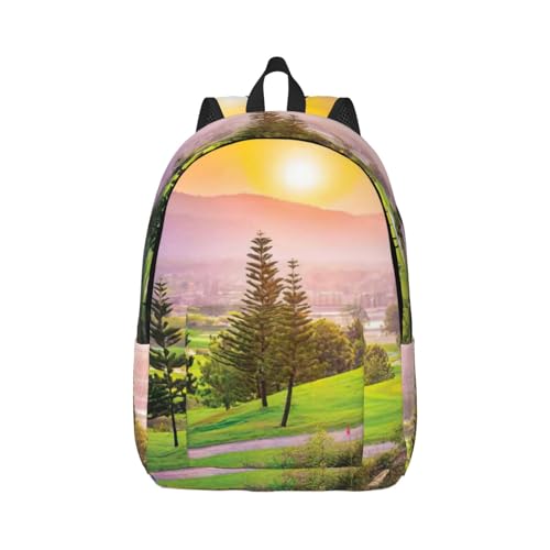 Sac à dos en toile OdDdot avec imprimé parc de golf taille M