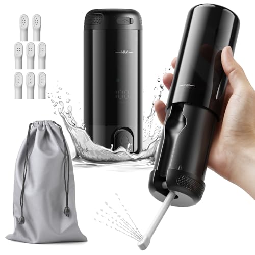 Bidé portátil, 250 ml, limpiador privado para hemorroides posparto, recargable, de mano, 3 modos para uso posparto y de viaje (negro)