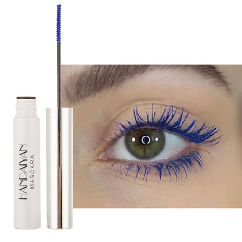 Máscara azul resistente al agua, larga duración, extensión de rímel para Navidad, Halloween, fiestas, bodas