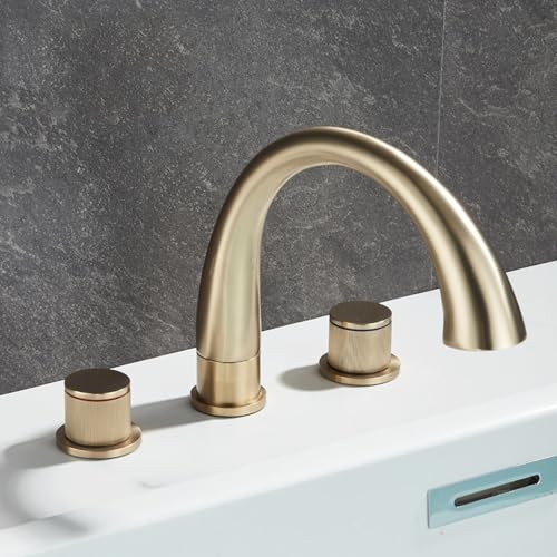 Robinets de lavabo mitigeur de salle de bain rotatif 3 trous double poignée noir