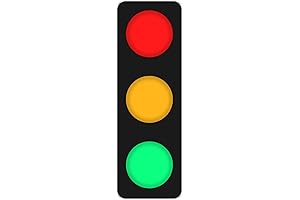 BBMI Remote Control Traffic Light Lamp, Red Yellow Green LED Wall Lamp,...