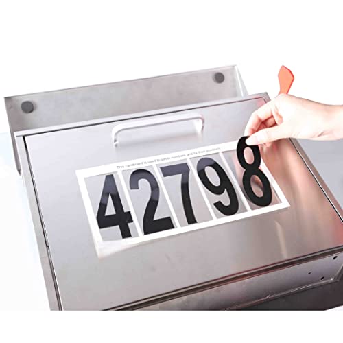 Image of Wall Mount Locking Mailbox with Code Lock - Large Capacity Security Password Metal Lock Mailbox - Waterproof Stainless Steel Vertical Drop Mail Box Outdoor