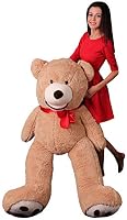 MAKOSAS MKS XXL Teddybär Groß | 160 cm Kuschelbär | Riesen Teddy mit strapazierfähigem Reißverschluss | Großer Teddybär mit plüschigem Polyester | Hypoallergenes Kuscheln mit XXL Kuscheltier – Ansicht 1