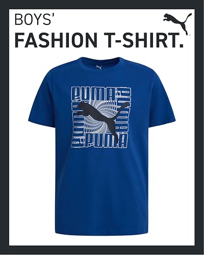 PUMA Boys T-Shirt - Cat Logo T-Shirt for Boys - Athletic Crewneck Short Sleeve Tee (S-XL)2