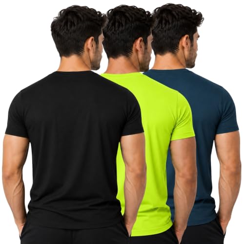 Image of 3Colours RGB Men's Gym Wear T-Shirt - Moisture-Wicking, Quick-Dry, Athletic Fit Workout Tee -Freak