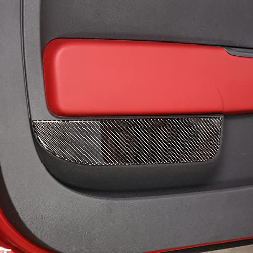 For Fiat 500 2010-2022 Abarth 595 2014-2022 Soft Carbon Fiber Car Door Anti Kick Panel,Inner Door Anti Kick Decorative Bezel Panel Protection Accessories,Interior Car Accessories (Carbon Fiber) #TOP3