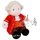 June Garden Sweet Dolly Amadeus Mozart - Master of Classical Music - Interactive Music Playing Stuffed Ultra Soft Baby Doll for Birth and Up